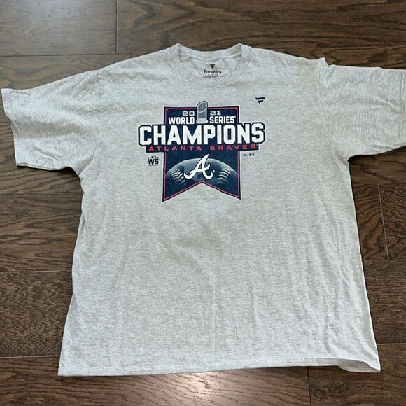 2021 Atlanta Braves World Series Champions Fanatics Baseball T shirt XL Soler!! - Picture 2 of 3